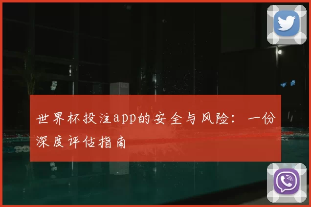 世界杯投注app的安全与风险:一份深度评估指南