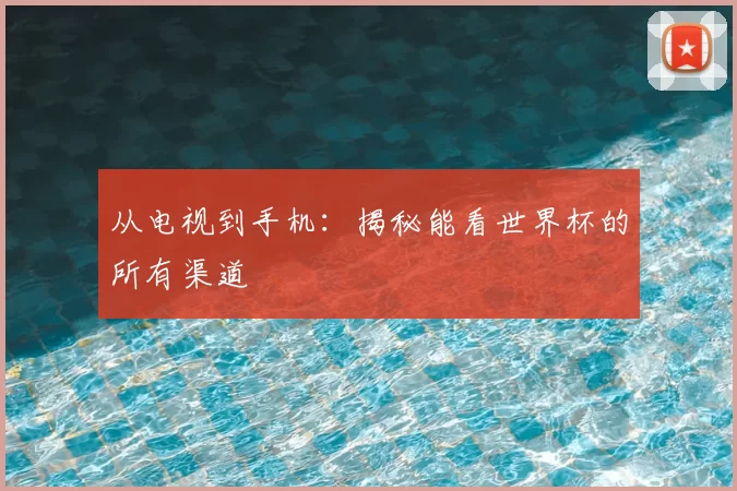 从电视到手机：揭秘能看世界杯的所有渠道